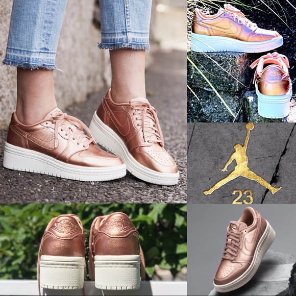 Nike Shoes - 6hrSALE NWT Air Jordan 1 Nike Metallic Rose Gold